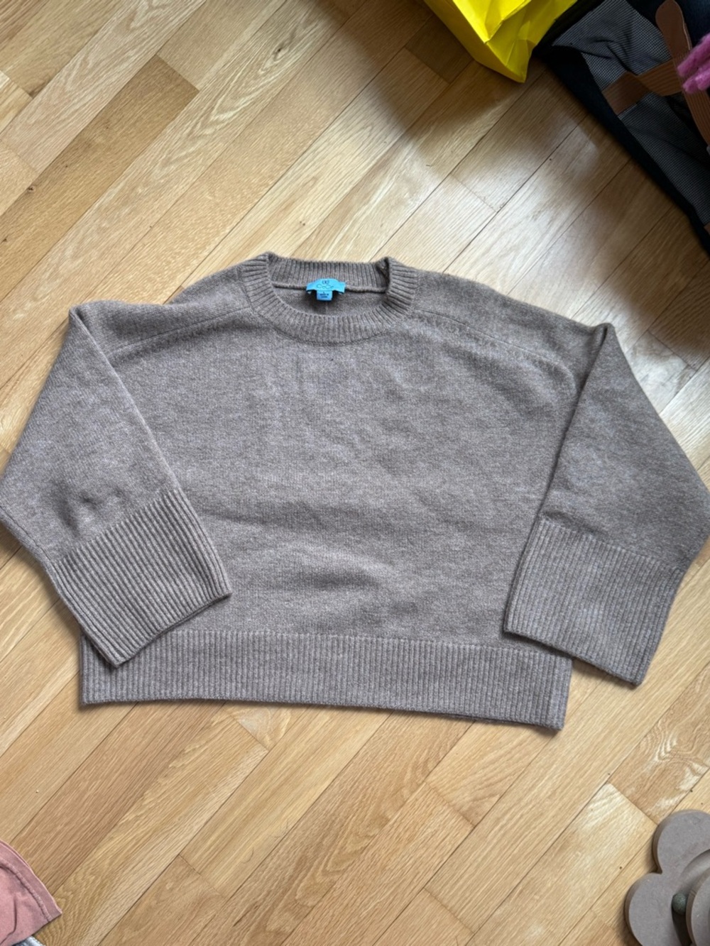 CeCe Men's Crewneck Sweater in Taupe Brown